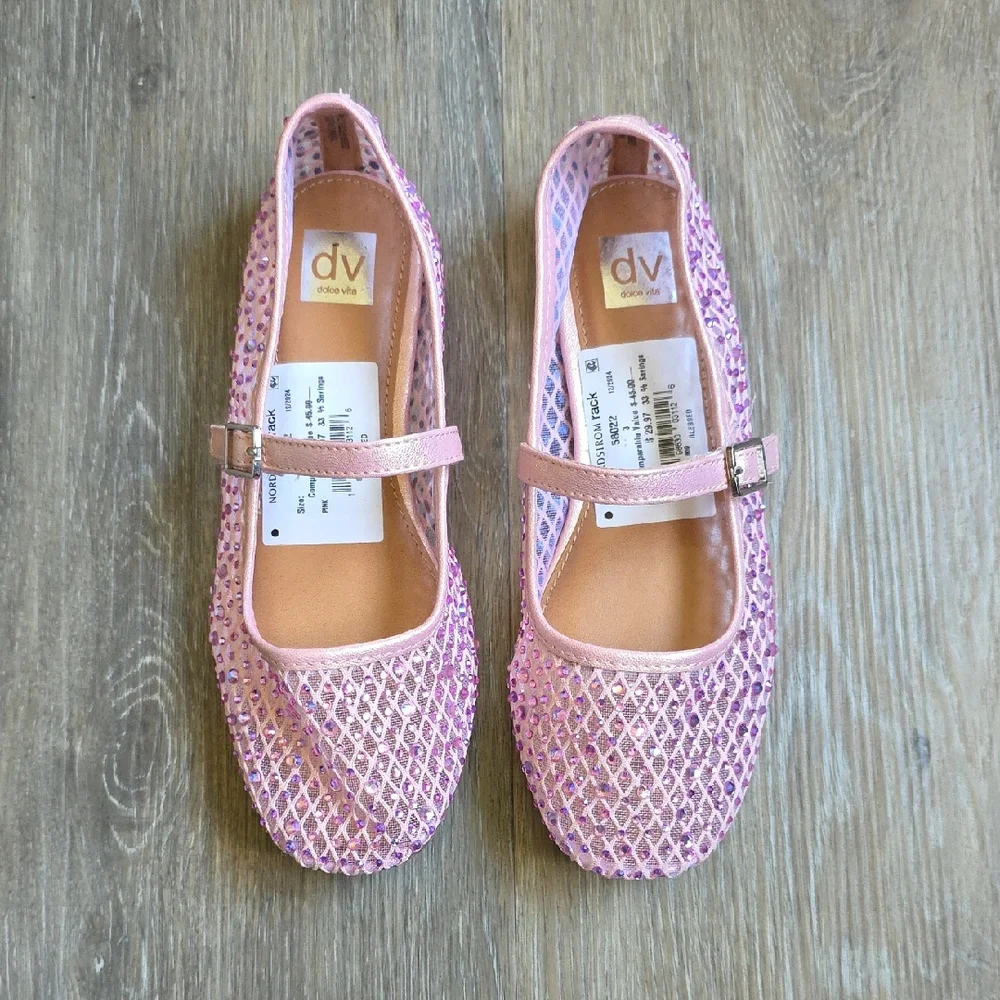 DV by Dolce Vita Girls Pink Mary Jane Flats